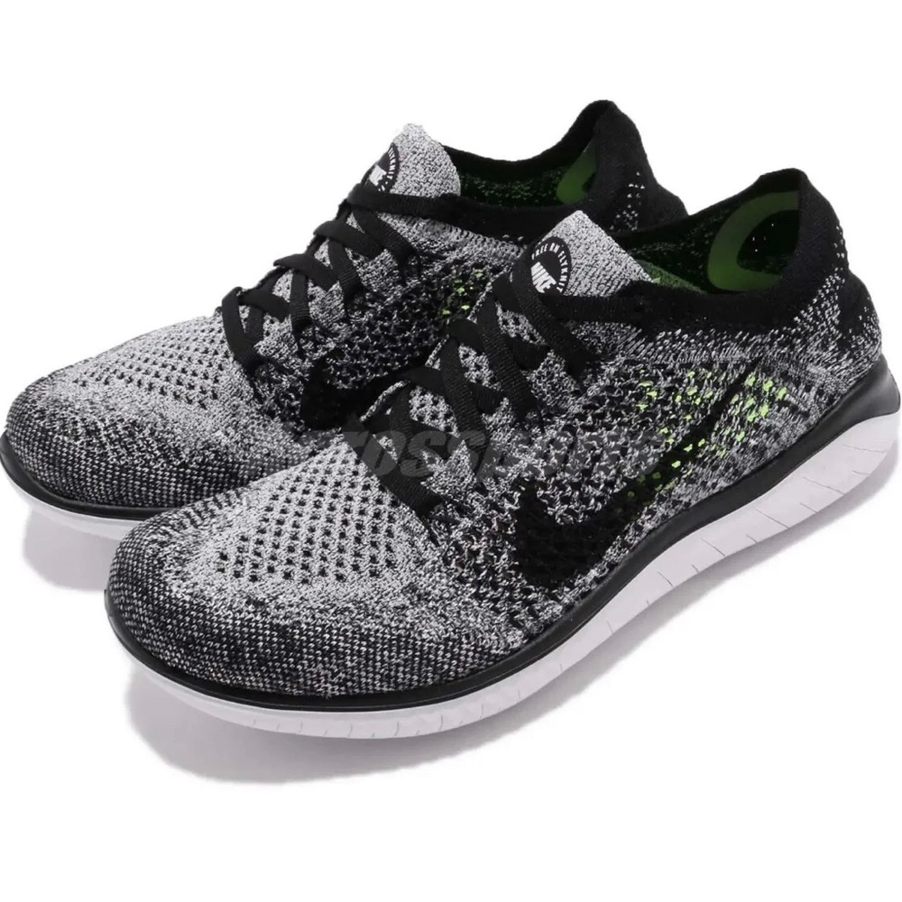 Nike Free RN Flyknit 2018 Shoes "Oreo" White Black 942838-101
